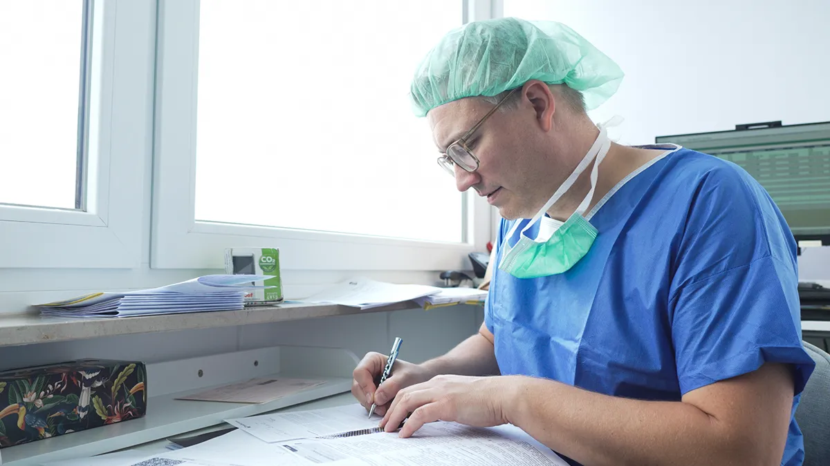 Empfang im OP-Bereich